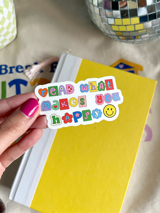 Read What Makes You Happy Sticker