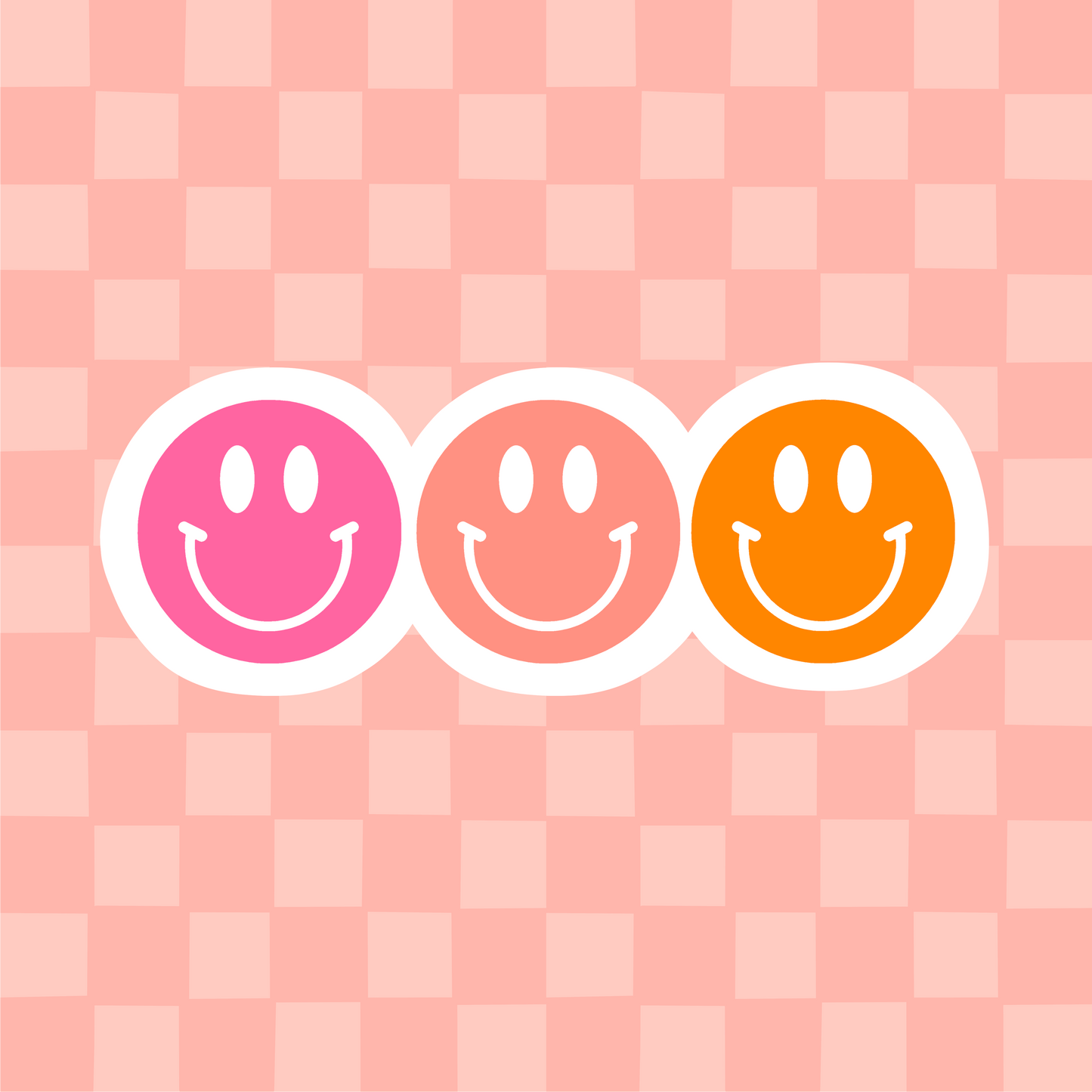 Smiley trio sticker